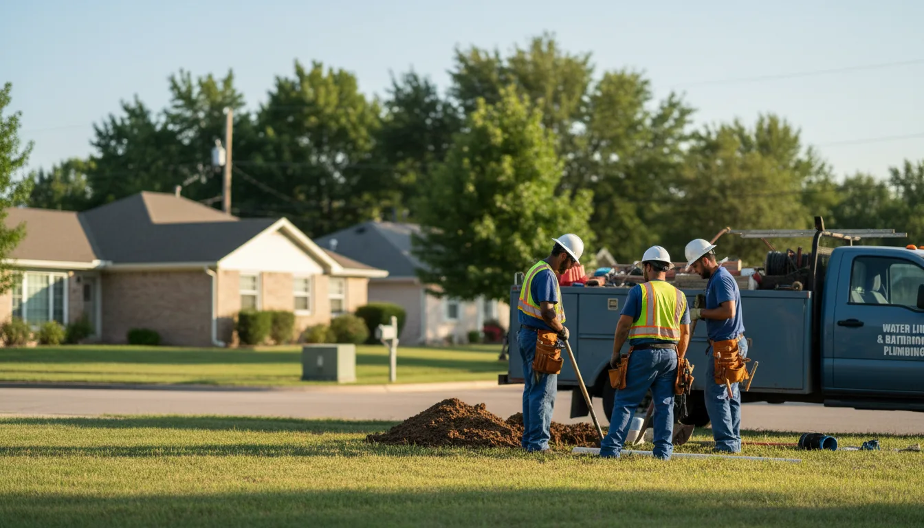 Residential water line and bathroom plumbing service in Stoneham, MA